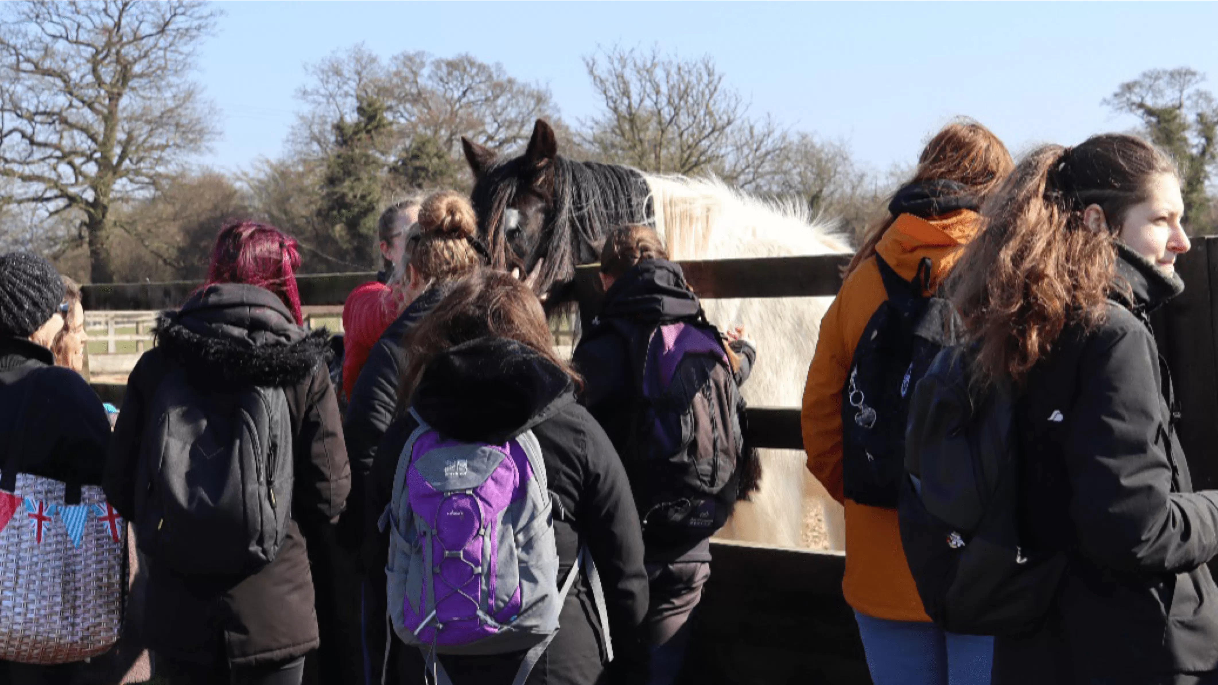 School group visit at Caldecott