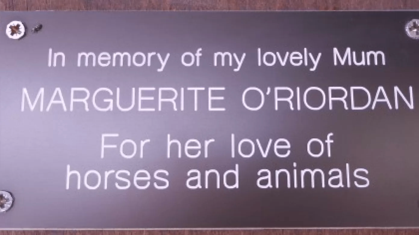 Aluminium plaque £75