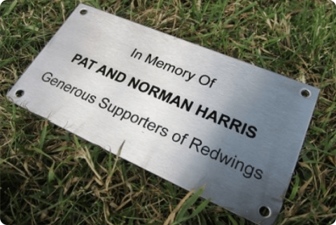 Stainless-steel plaque from £170