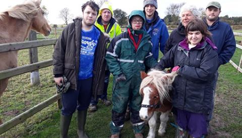 Redwings Phoebe loves all the attention she receives at Depden Care Farm