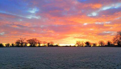 Stunning sunset at one of Redwings private Norfolk sites