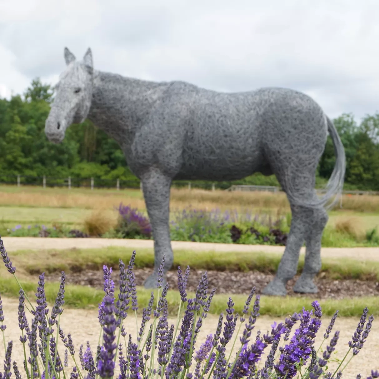 Memorial garden statue at Redwings Caldecott