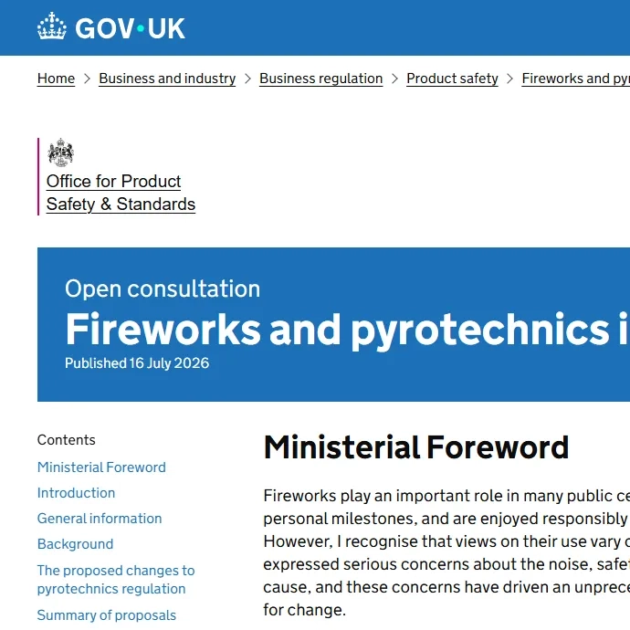 Fireworks consultation is open now