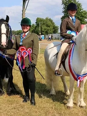 Rescue Champion Redwings Elsa and Megan Spandler and Reserve Champion Redwings Honey and Guardian Elli-May Baskerville