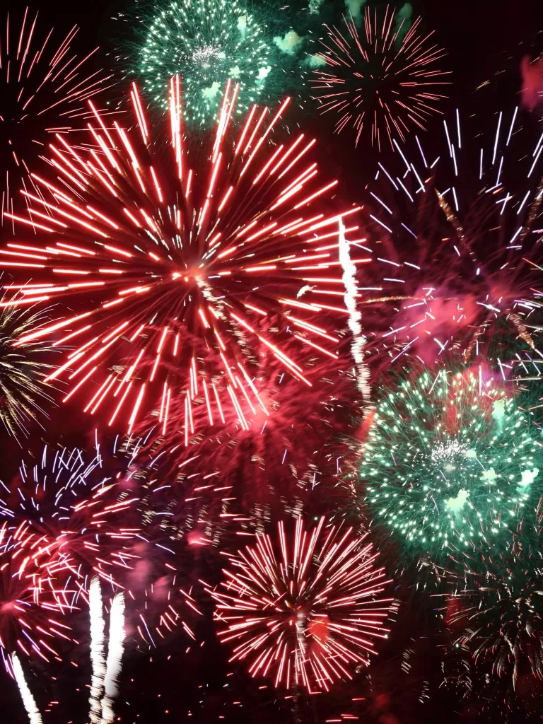 A fireworks display