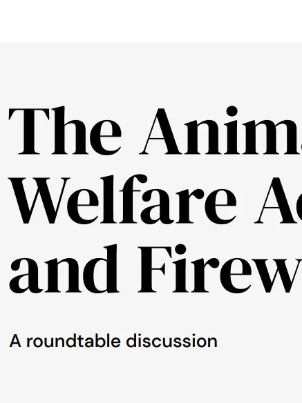 The Animal Welfare Act and Fireworks