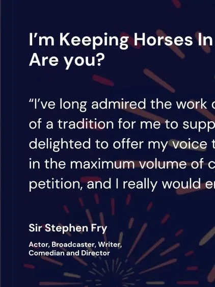 A quote of support from Stephen Fry