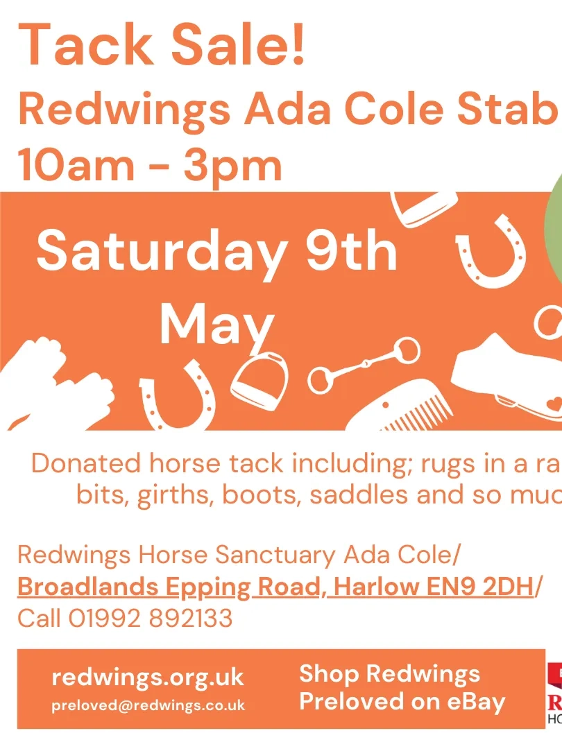 Poster for the Ada Cole tack sale.