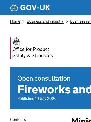 Fireworks consultation is open now